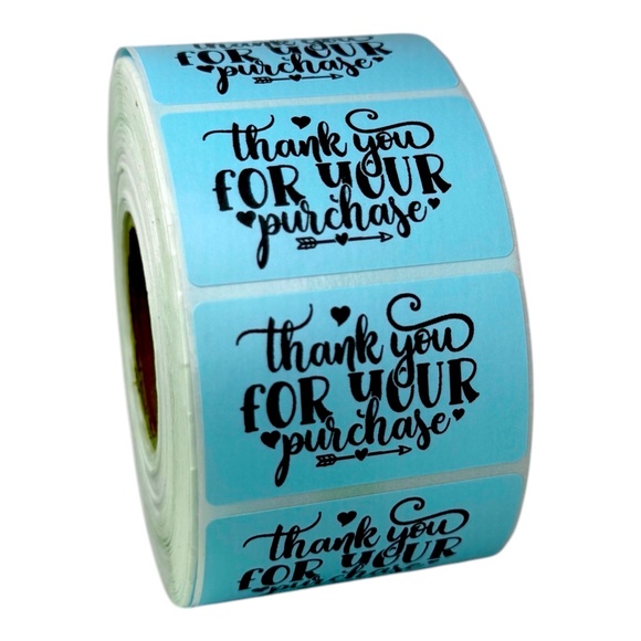 Thank you for your purchase sticker label for shops 2" | 8 Colors To Choose from - Picture 4 of 12
